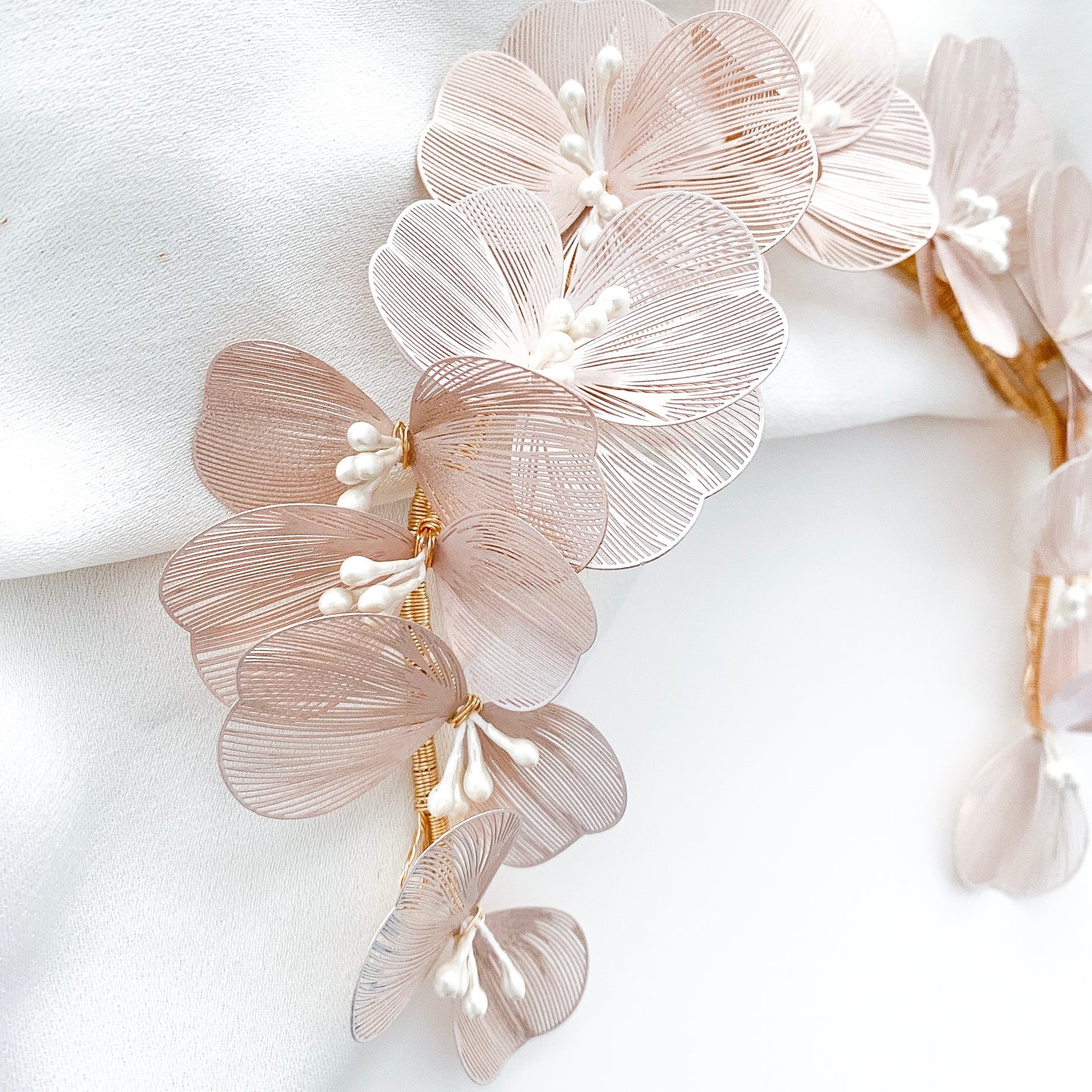 Light Pink Flower Headband/Vine