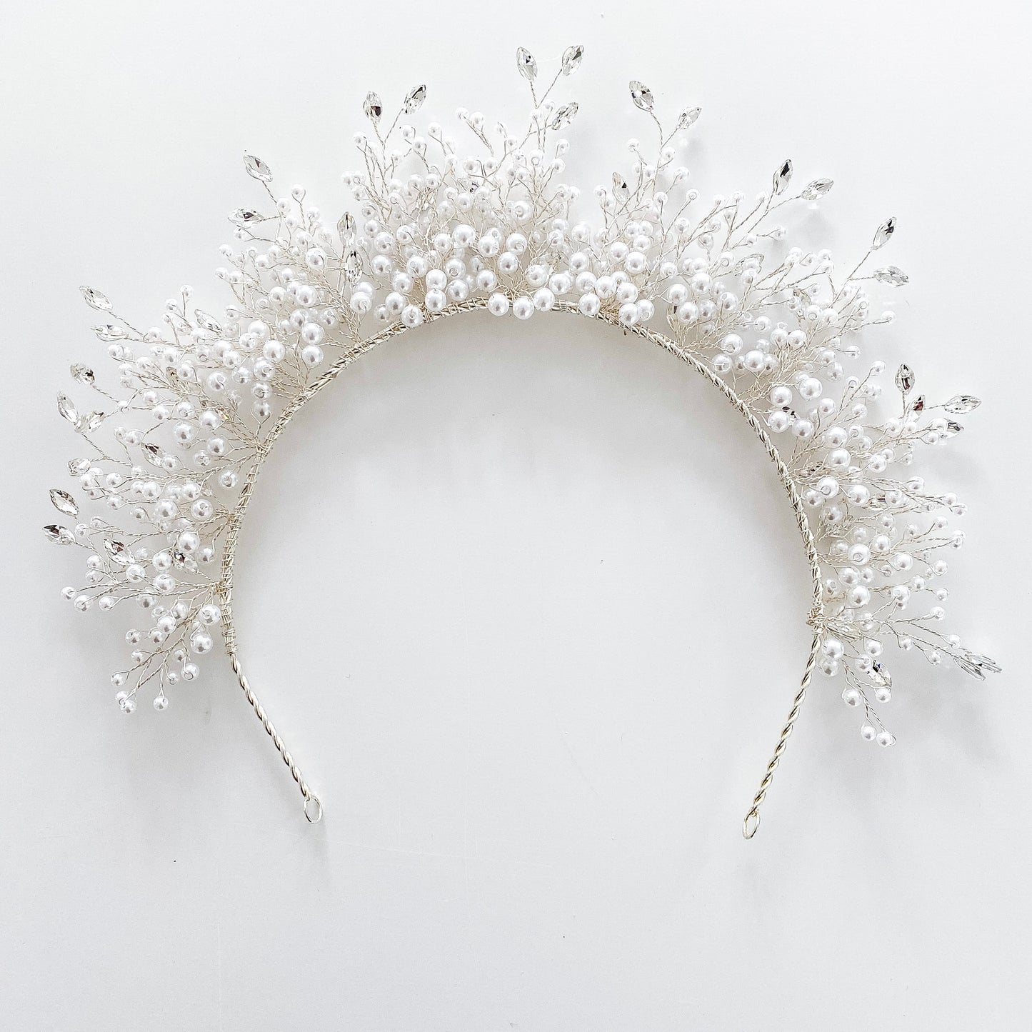 Statement Pearl Spray Crown