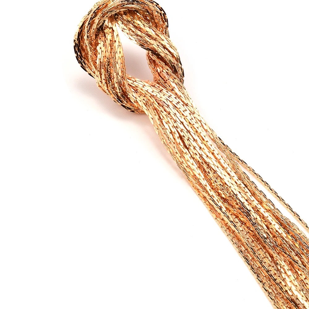 Knot Tassel Gold Earrings