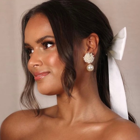 Charlotte Cluster Drop Earrings