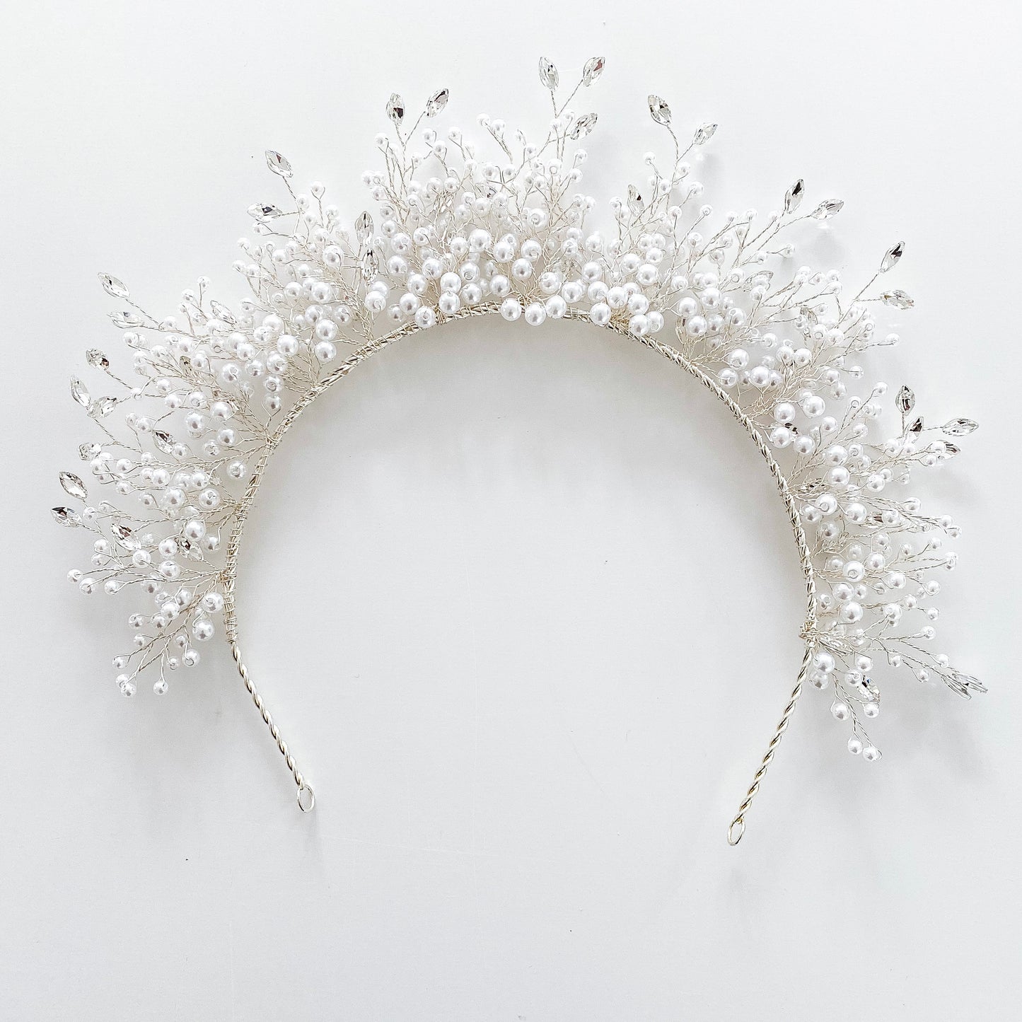 Statement Pearl Spray Crown