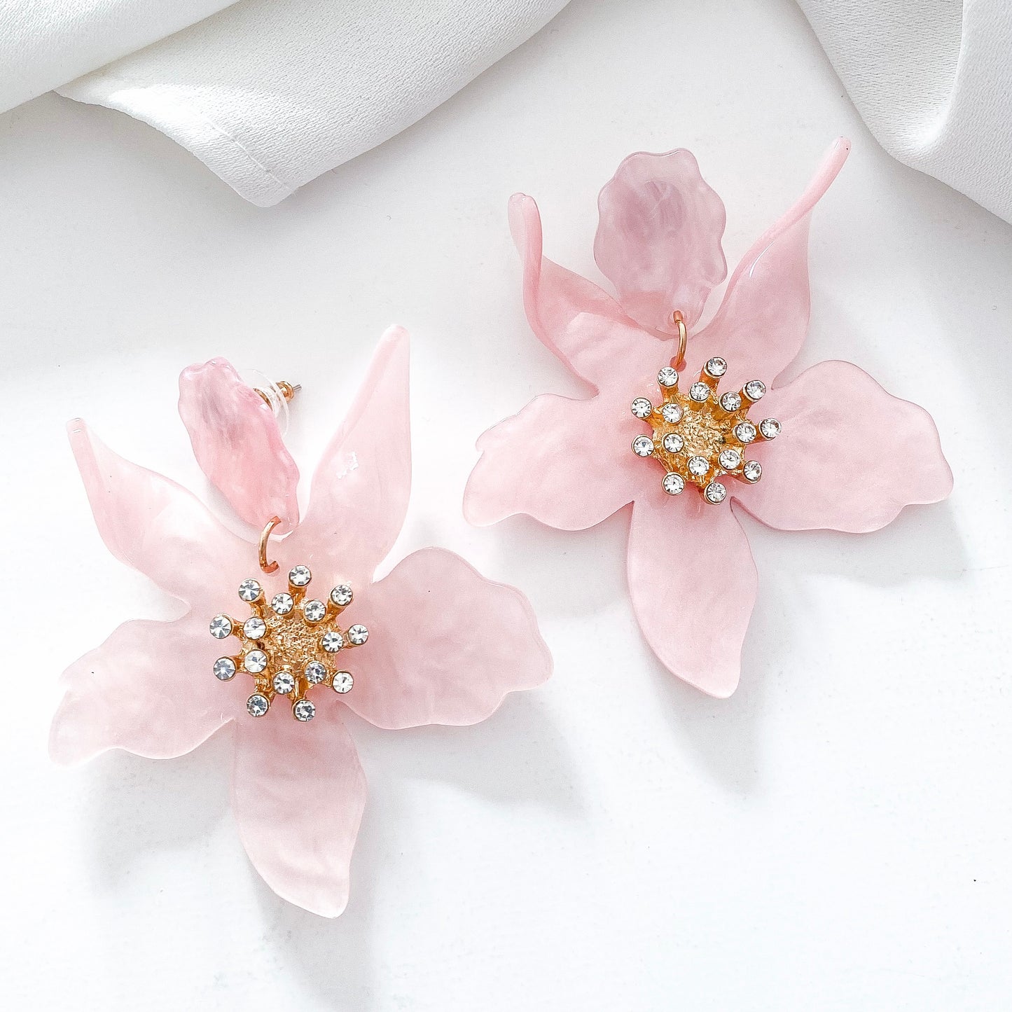 Romantic Pink Flower earrings