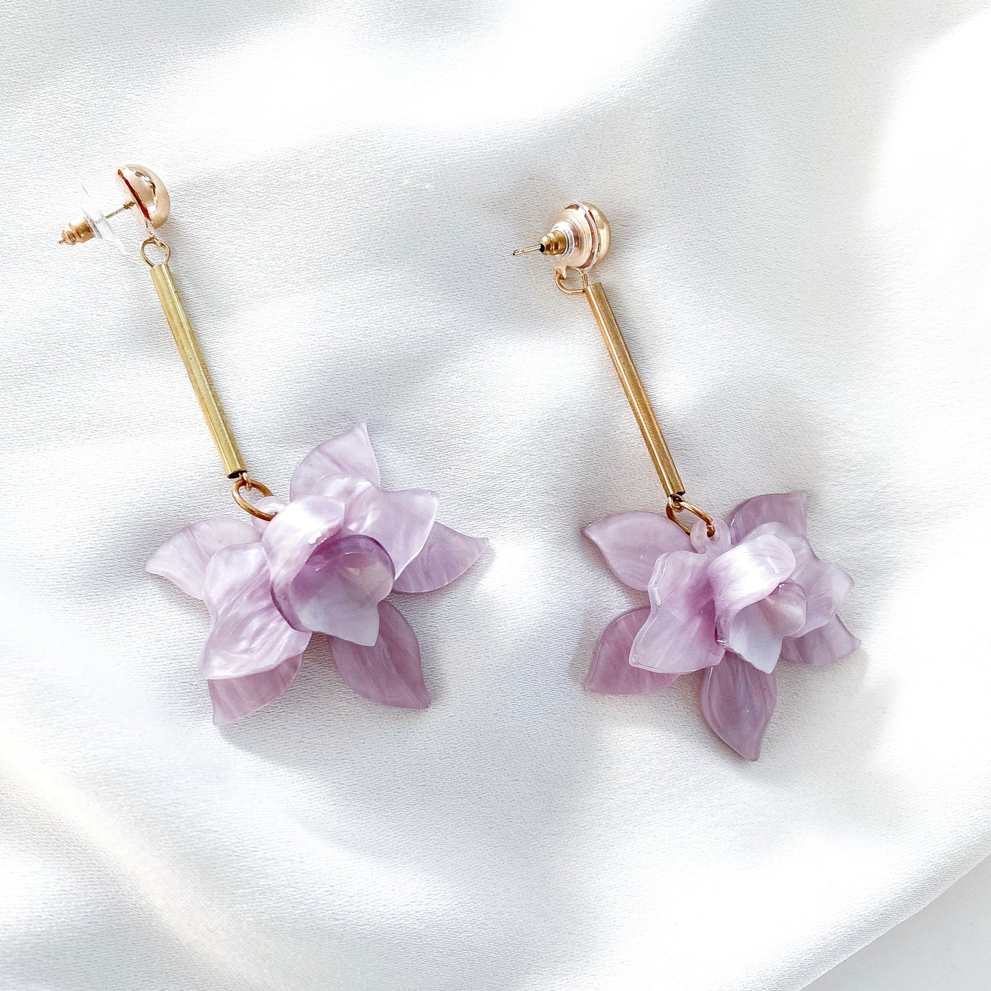 Francoise Lilac Flower Earrings