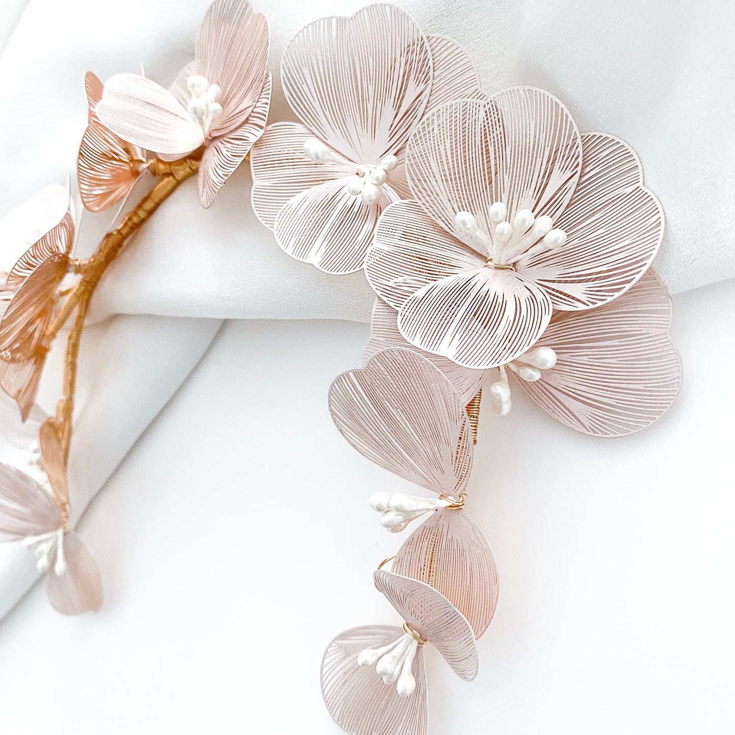 Light Pink Flower Headband/Vine