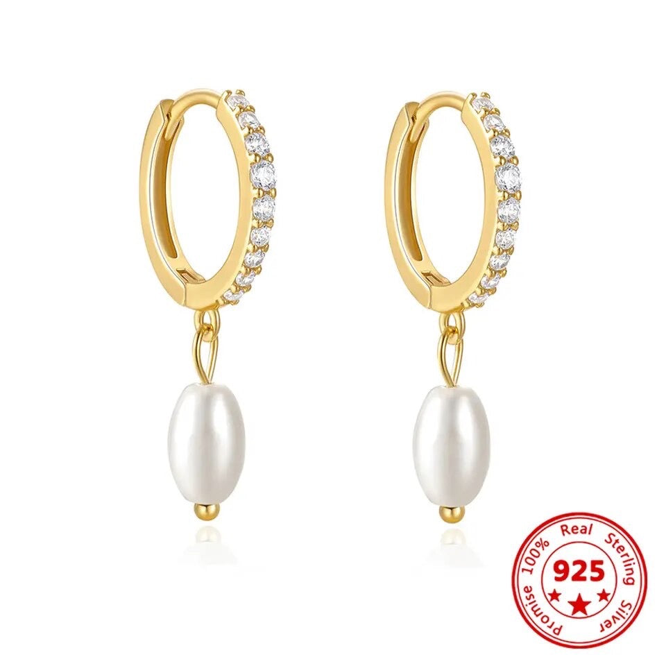 Dainty Pearl and Crystal Huggies