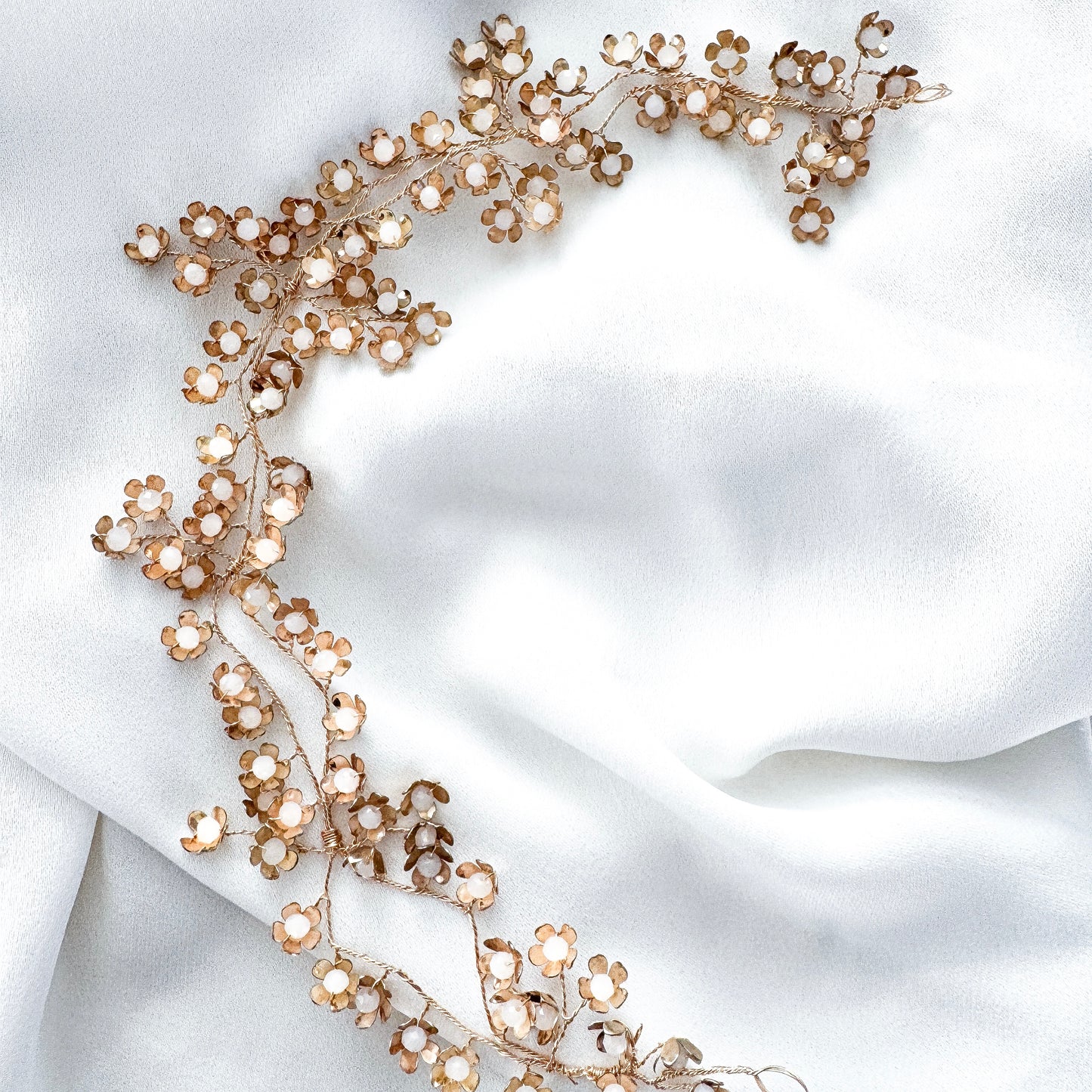 Petite Gold Flower Flexible Hair Vine