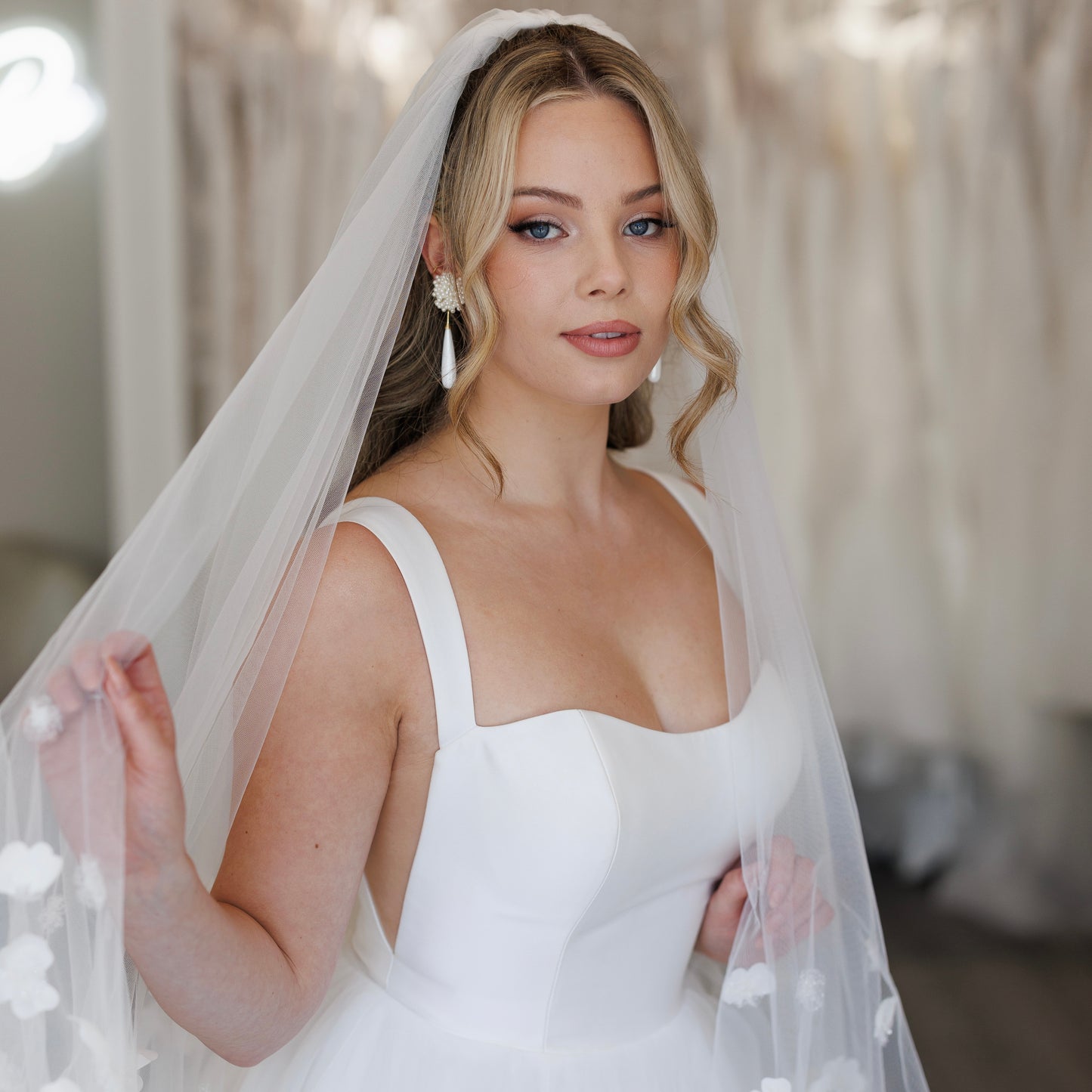 Etta Cluster and Long Elegant Pearl Earrings