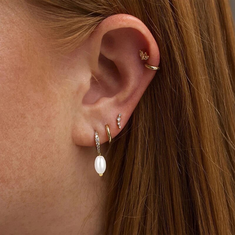 Dainty Pearl and Crystal Huggies