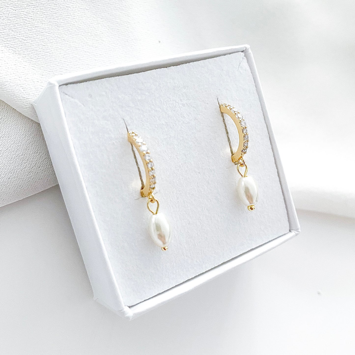 Dainty Pearl and Crystal Huggies