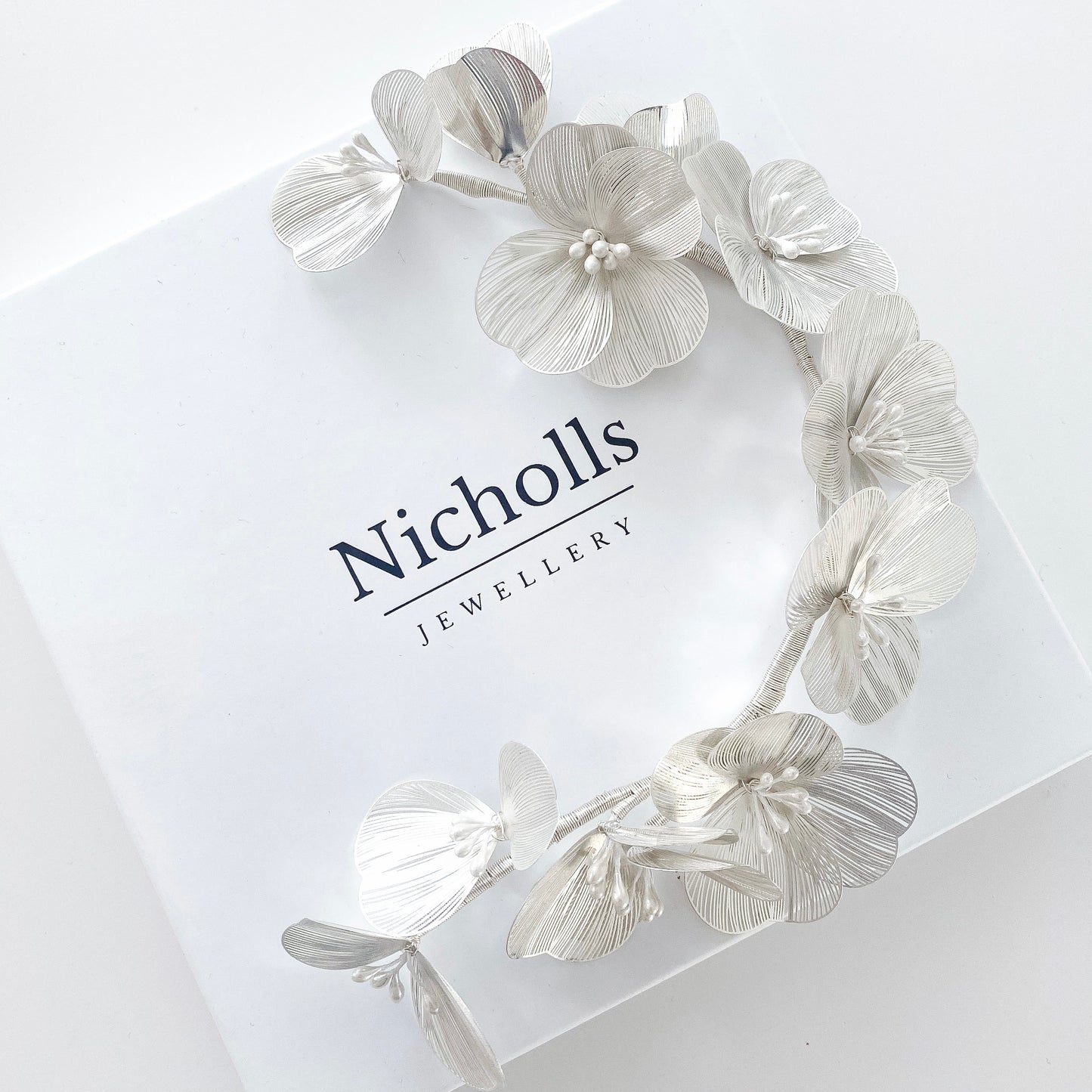 Light Silver Flower Headband/Vine
