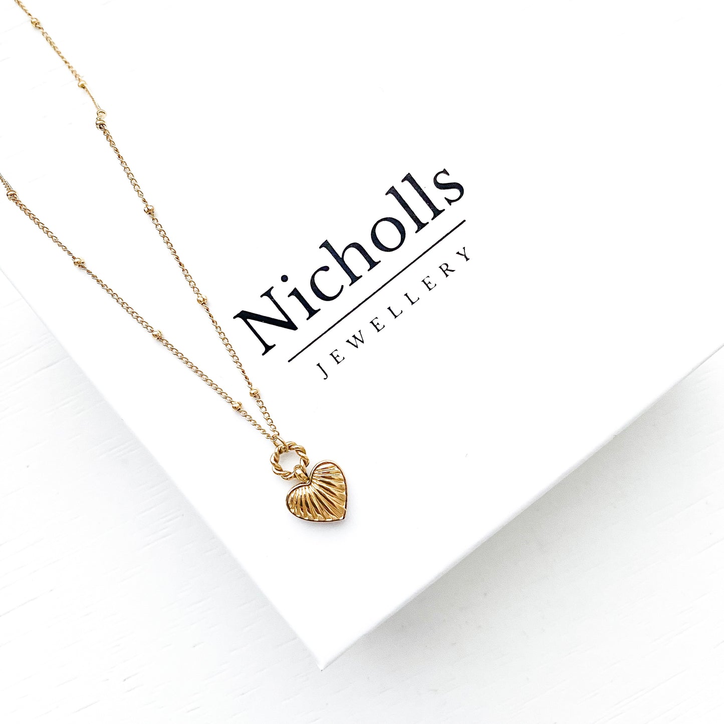 Mini Gold Heart Satellite Chain Necklace