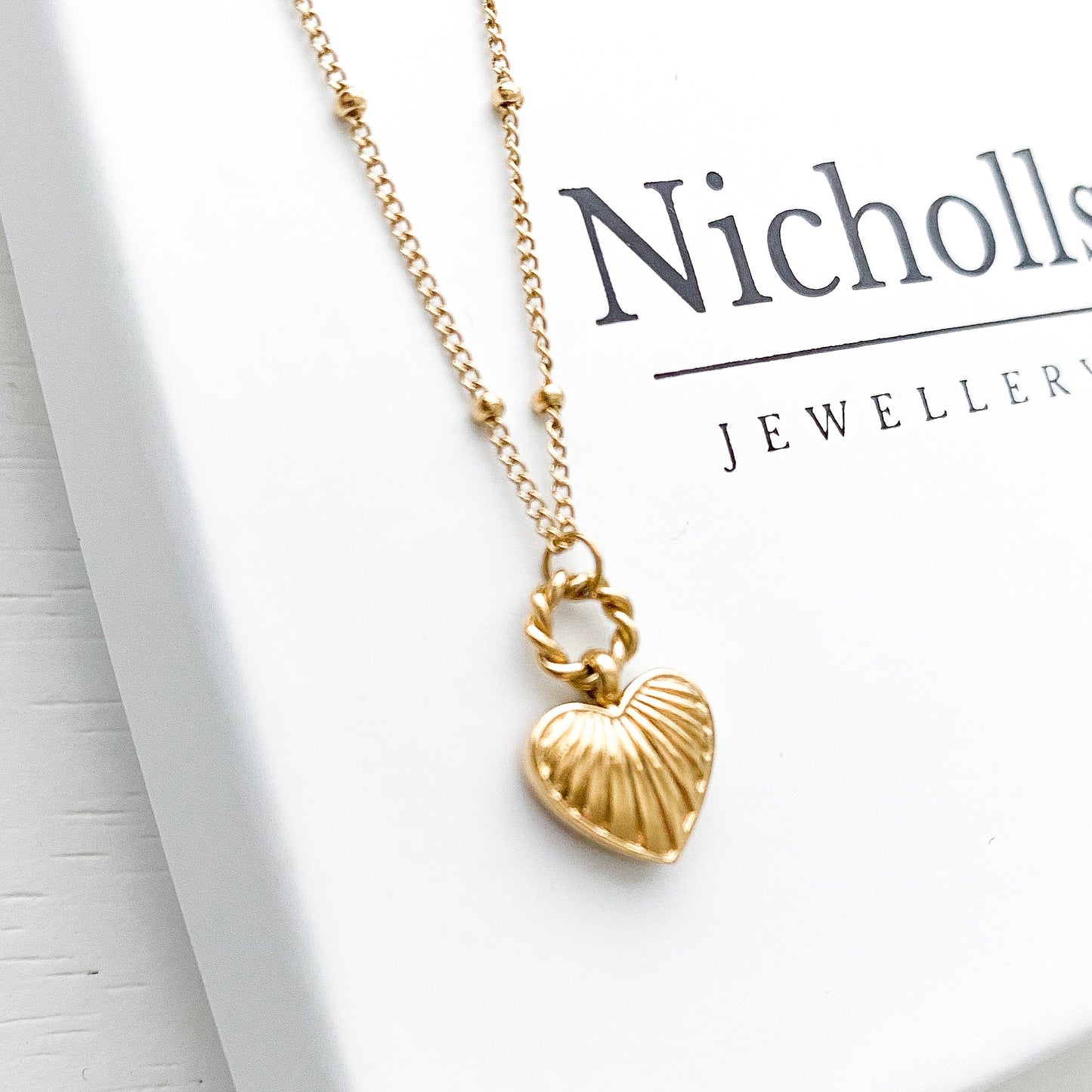 Mini Gold Heart Satellite Chain Necklace