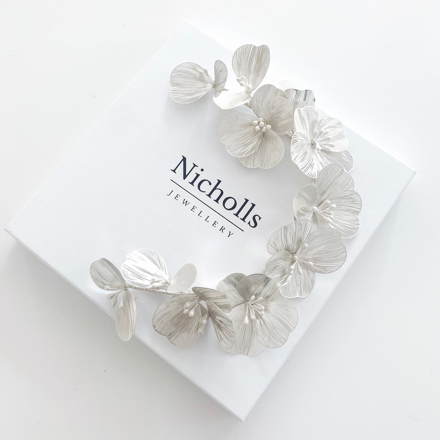 Light Silver Flower Headband/Vine