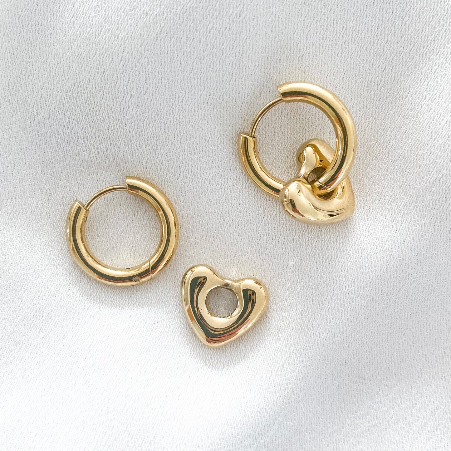 Detachable Heart Hoops