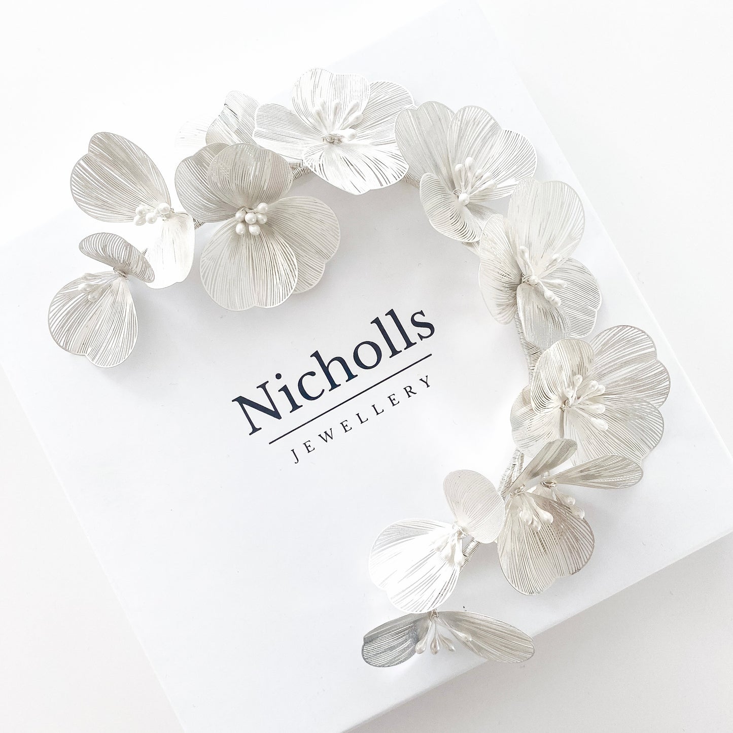 Light Silver Flower Headband/Vine