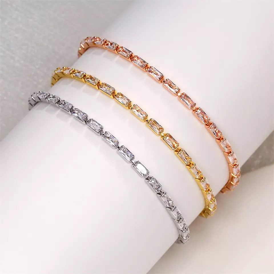 Claire Baguette Cut Tennis Bracelet