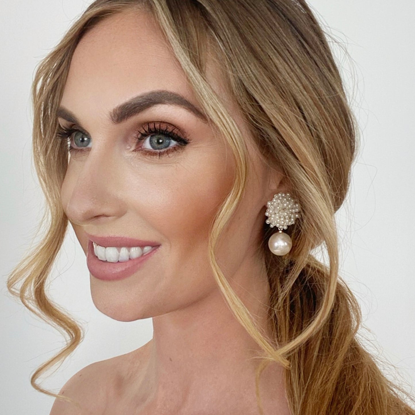 pearl earrings, cluster pearl earrings, cluster, pearls, wedding, wedding earrings, pearl wedding earrings, unique wedding earrings, lightweight wedding earrings, wedding jewellery, bridesmaid earrings, pearl bridesmaid earrings, pearl jewellery, bridesmaid jewellery, bride earrings, bridal earrings, bridal pearl earrings