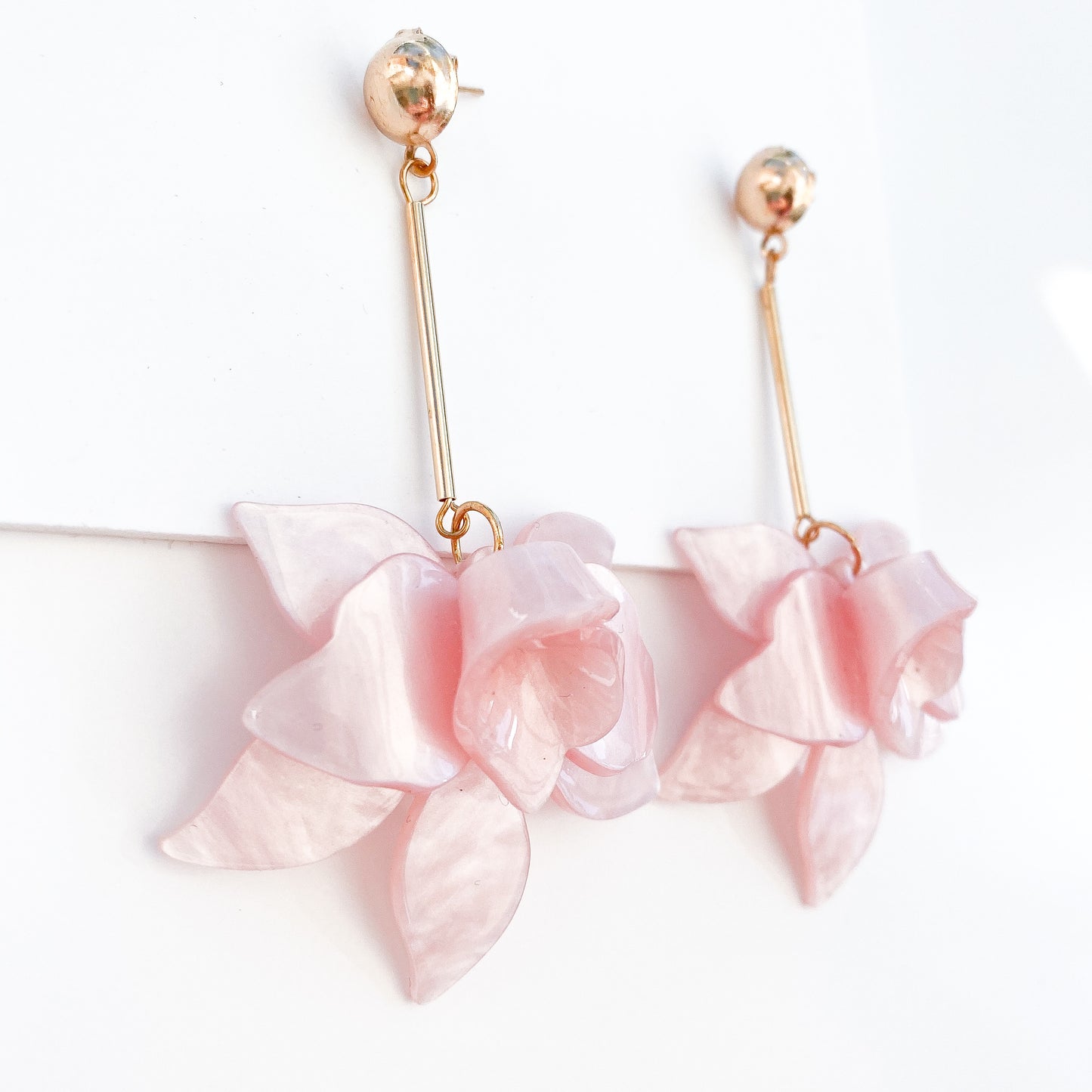 Francoise Pink Flower Earrings