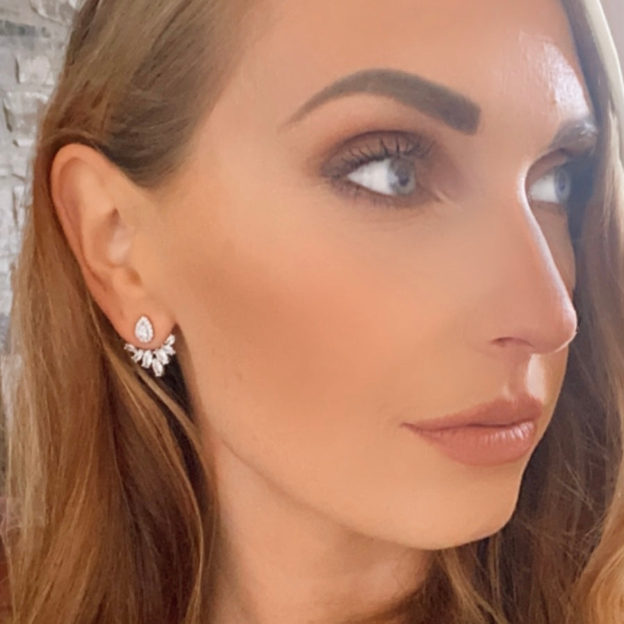 Wish Crystal Jacket Earrings