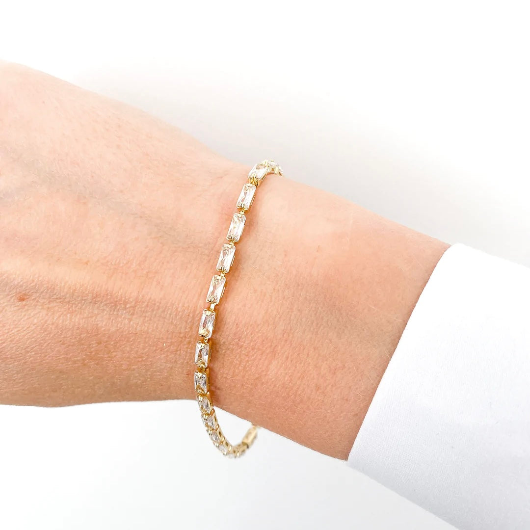 Claire Baguette Cut Tennis Bracelet