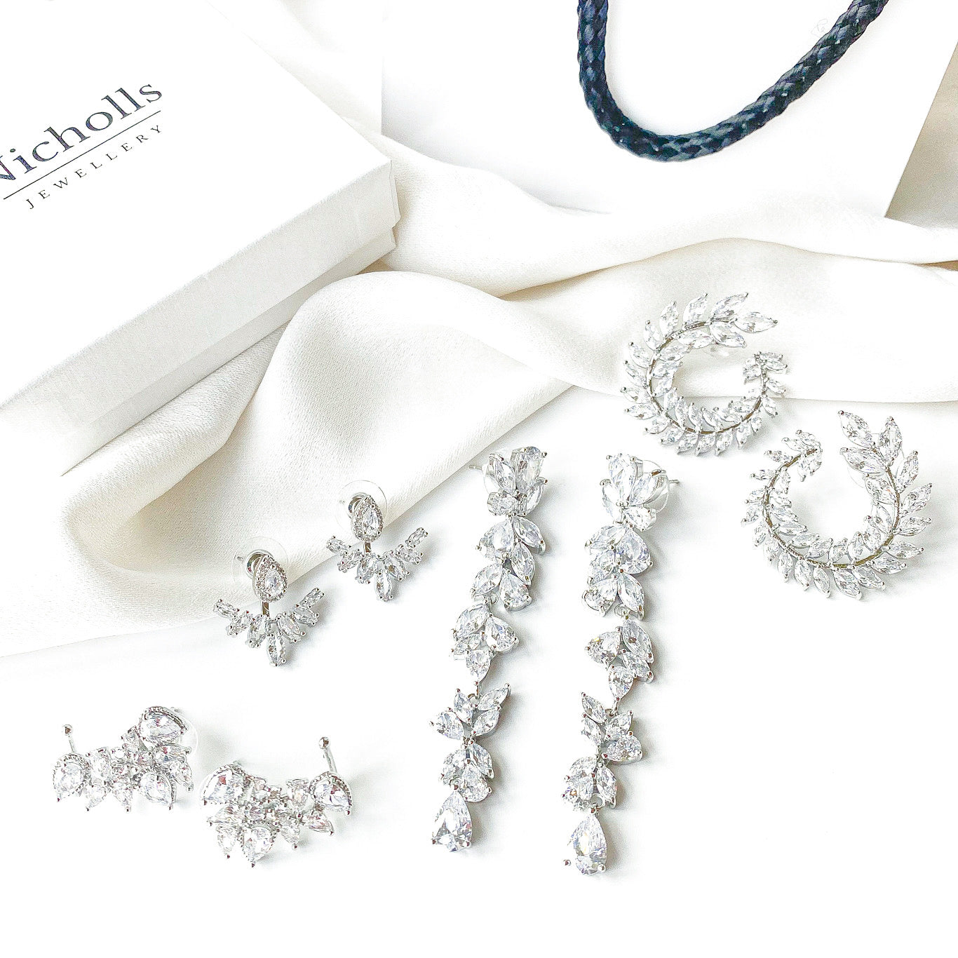 Wish Crystal Jacket Earrings