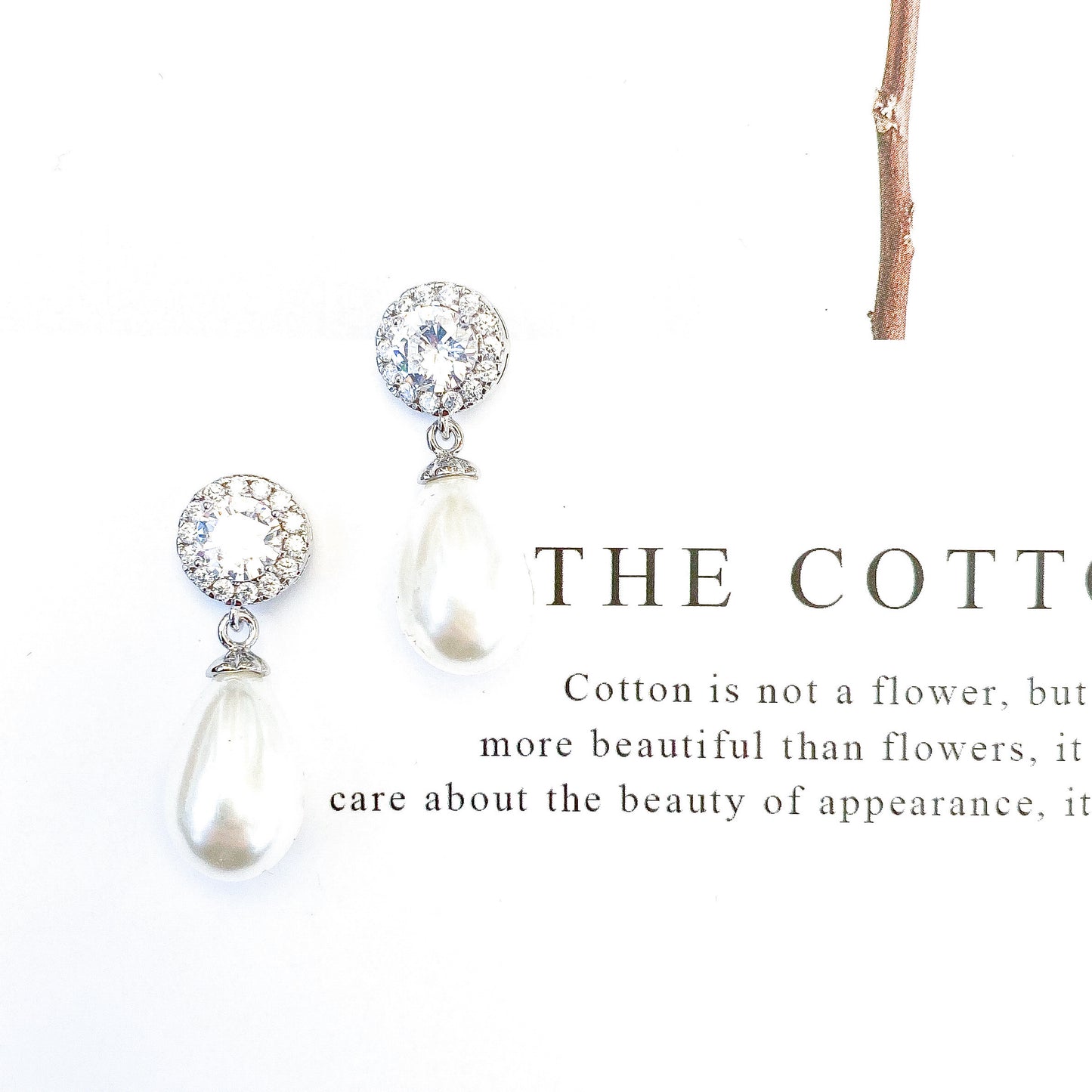 Promise Pearl and Crystal Earrings