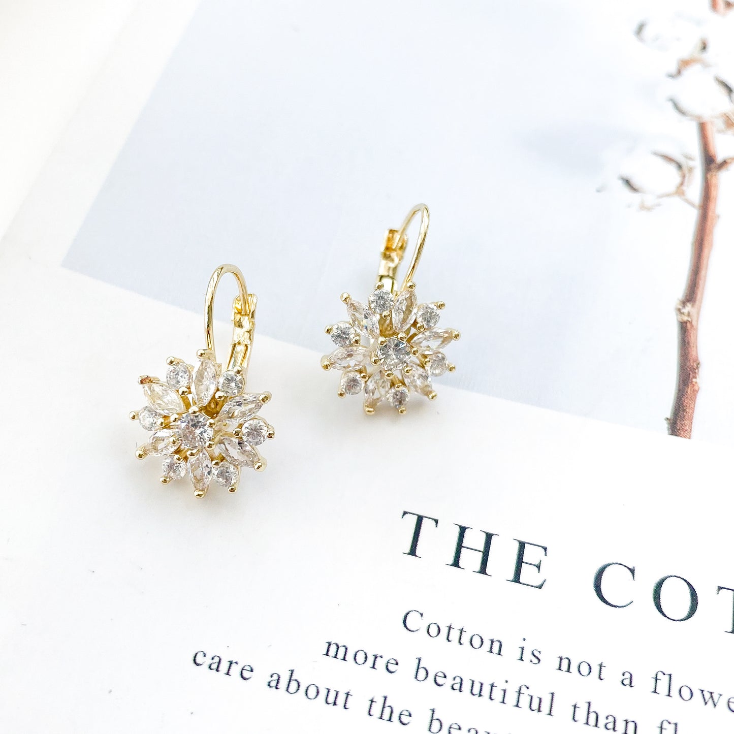 Crystal Cluster Gold Huggies