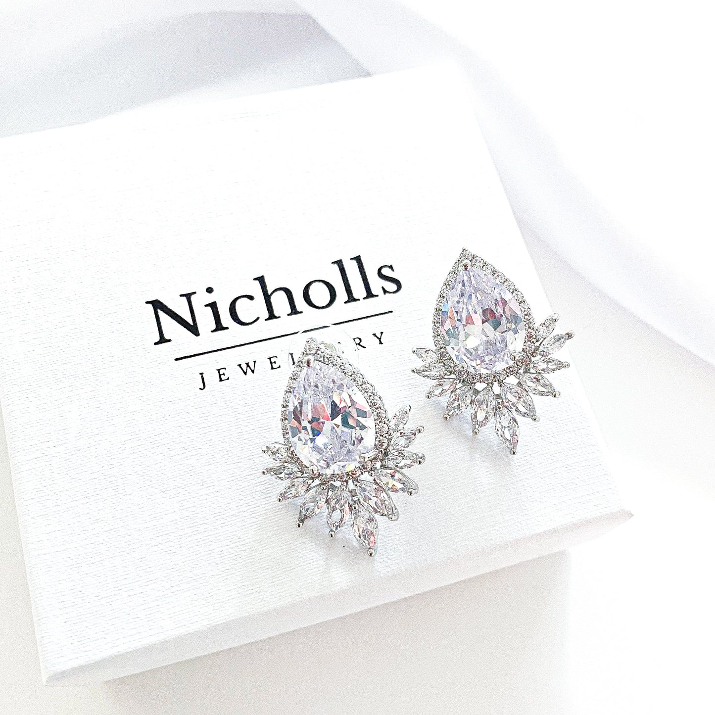 Majesty Teardrop Crystal Earrings