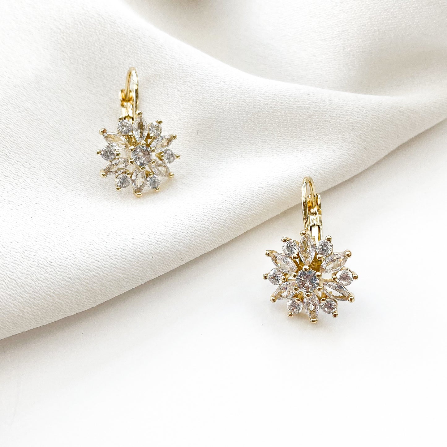 Crystal Cluster Gold Huggies