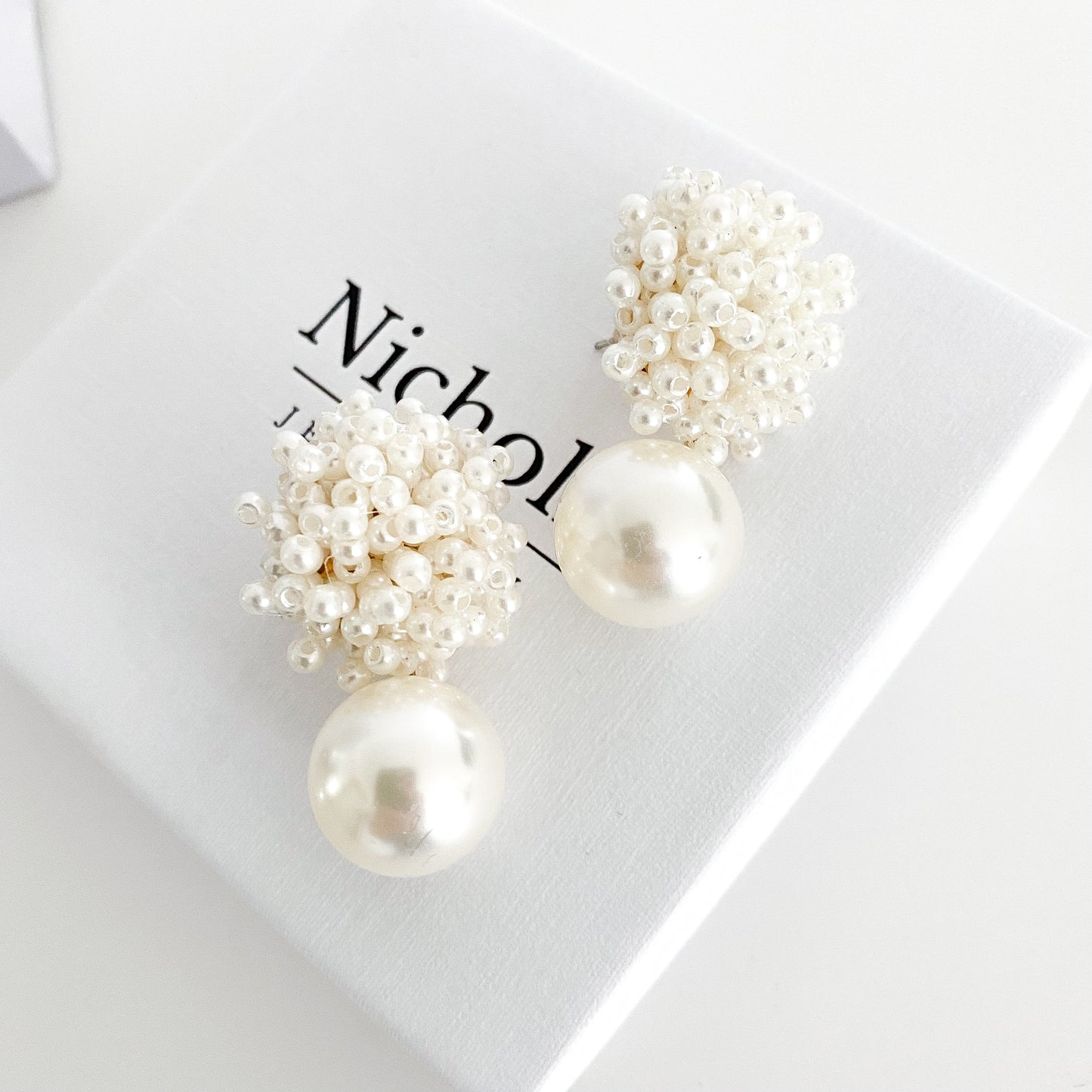 pearl earrings, cluster pearl earrings, cluster, pearls, wedding, wedding earrings, pearl wedding earrings, unique wedding earrings, lightweight wedding earrings, wedding jewellery, bridesmaid earrings, pearl bridesmaid earrings, pearl jewellery, bridesmaid jewellery, bride earrings, bridal earrings, bridal pearl earrings