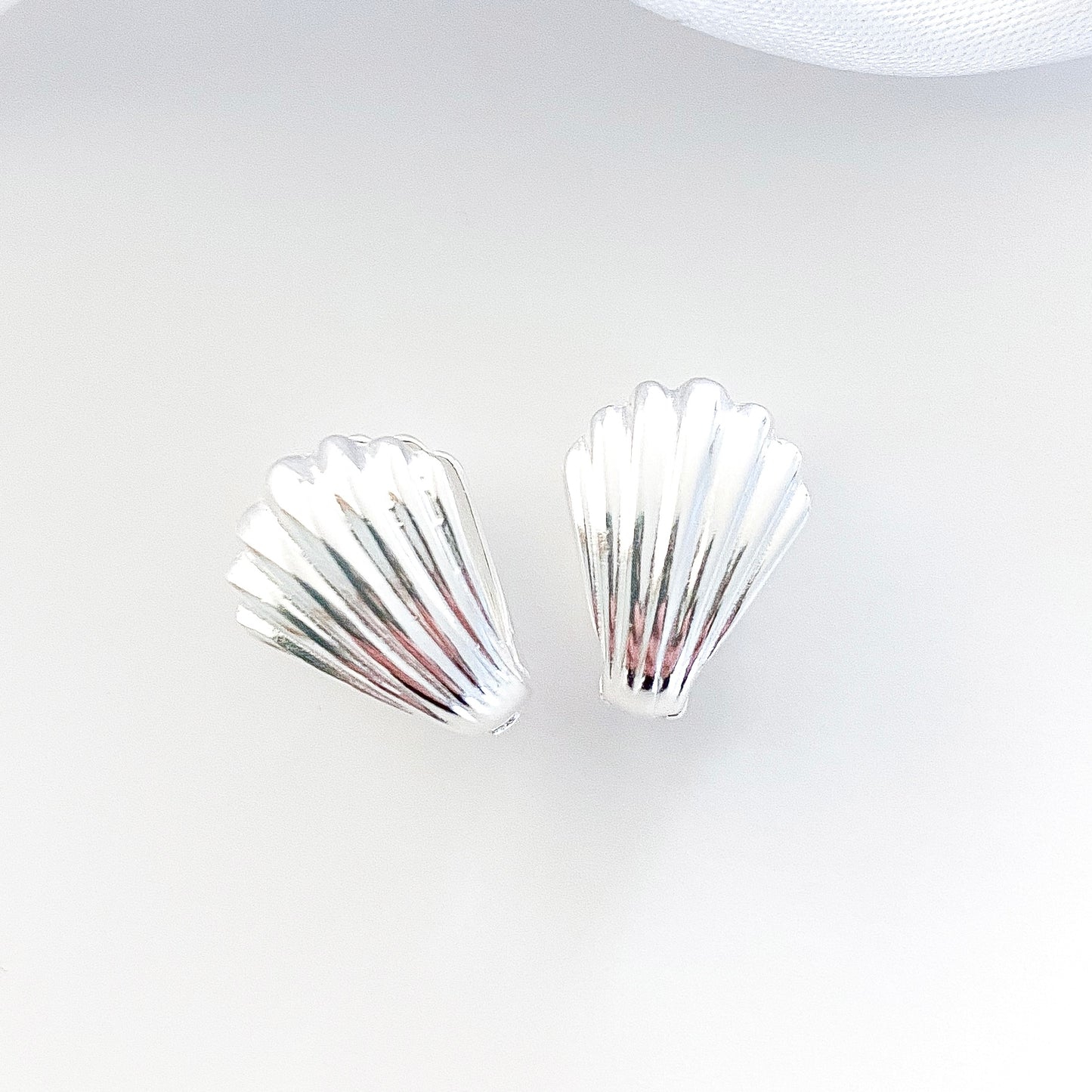 Mini Sea Shell Silver Earrings