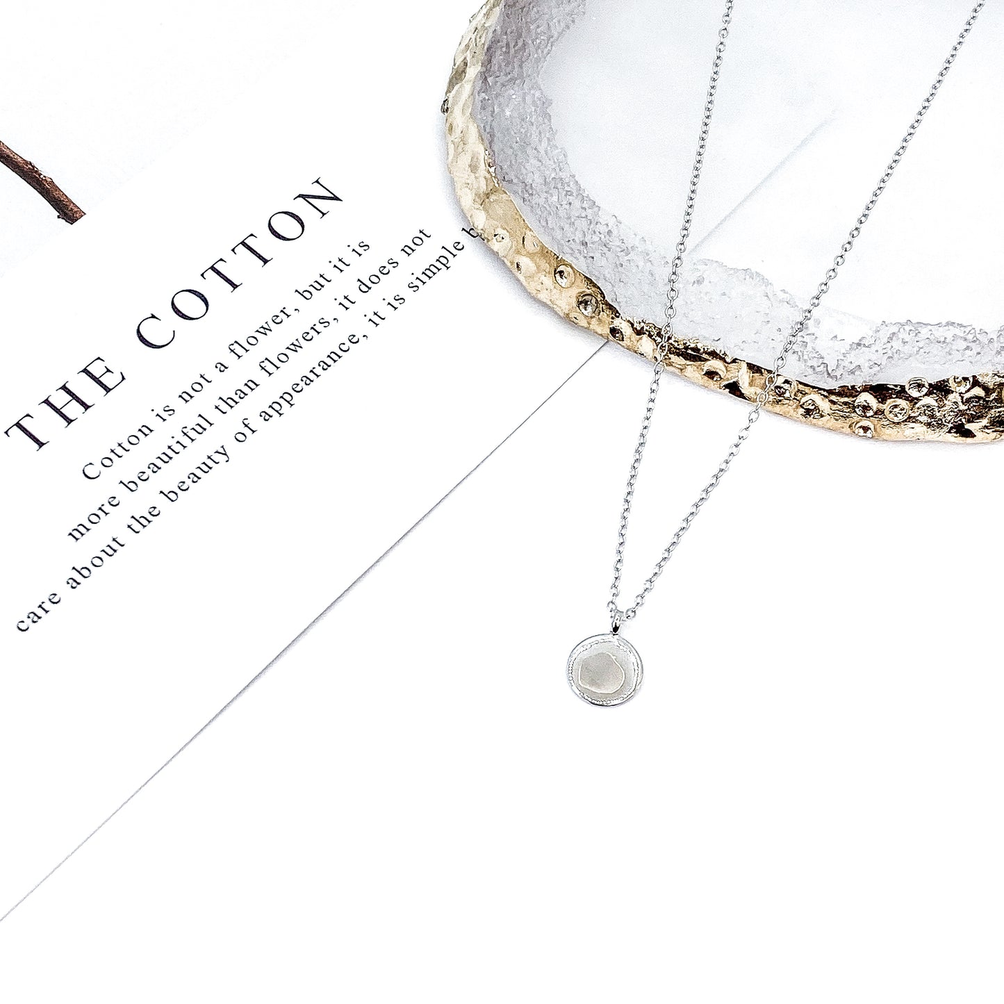 Silver Disc Necklace