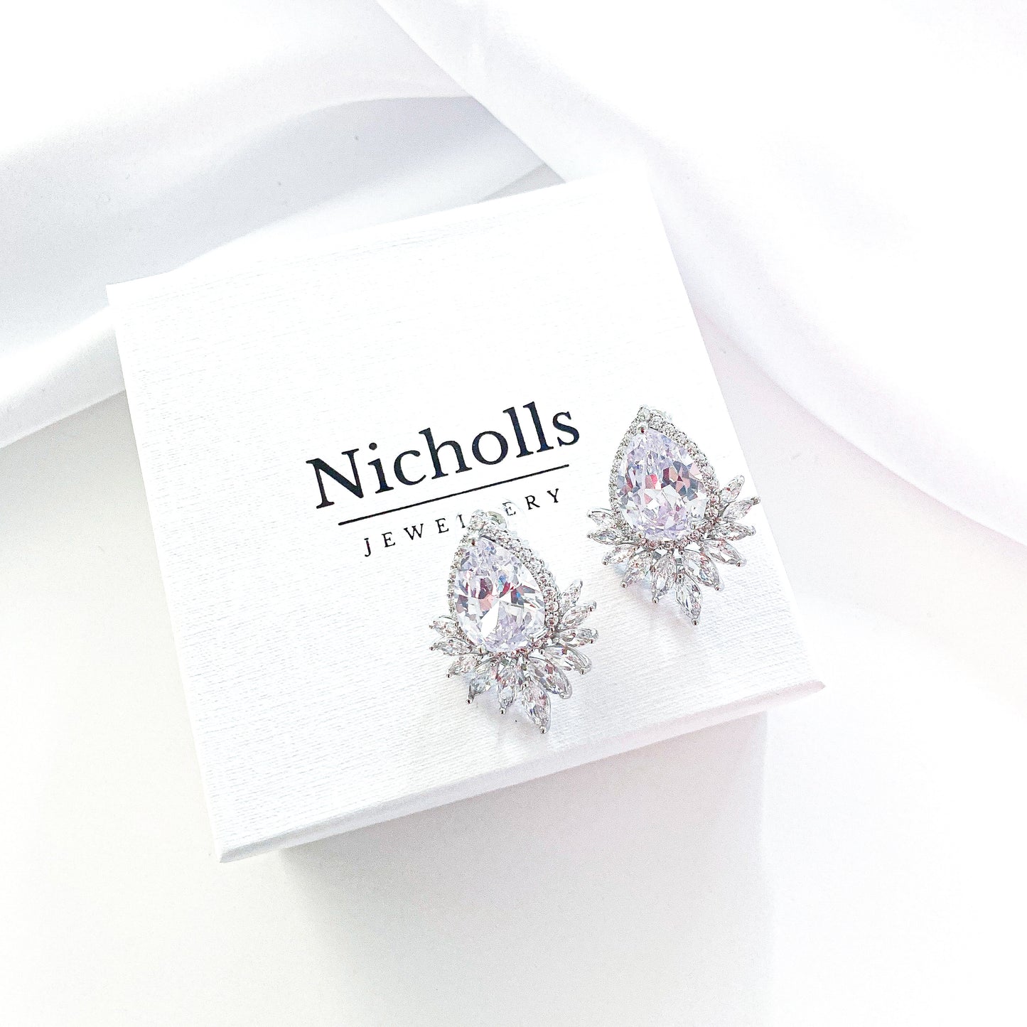 Majesty Teardrop Crystal Earrings
