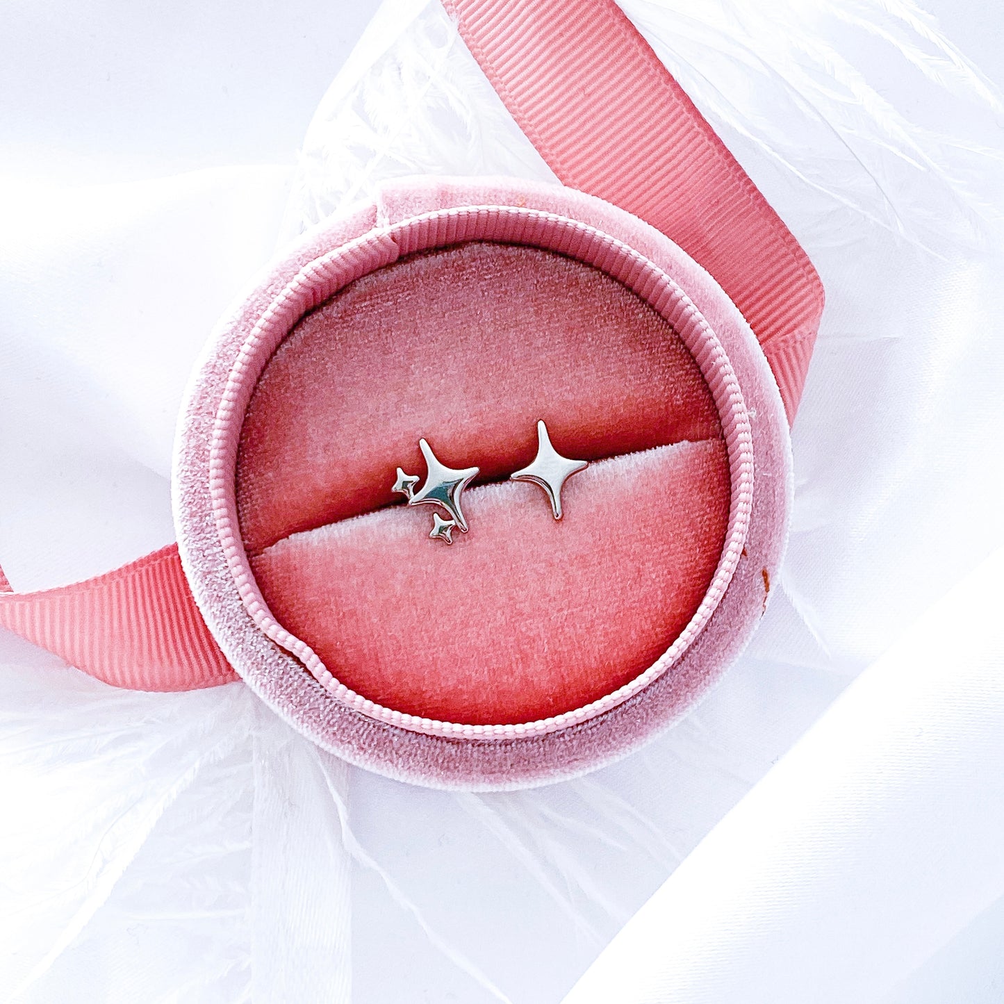 Twinkle Silver Star Studs