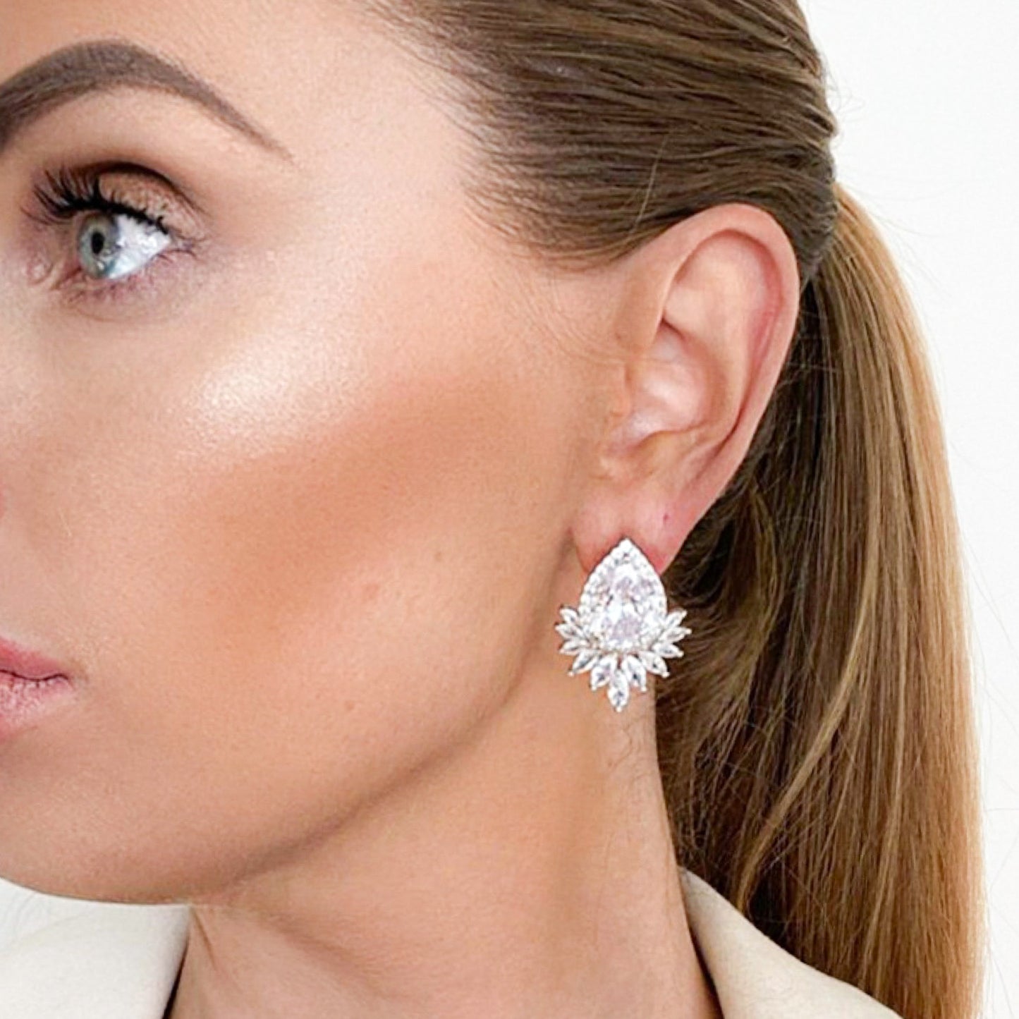 Majesty Teardrop Crystal Earrings