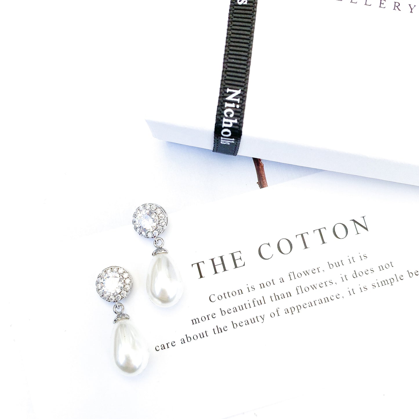 Promise Pearl and Crystal Earrings