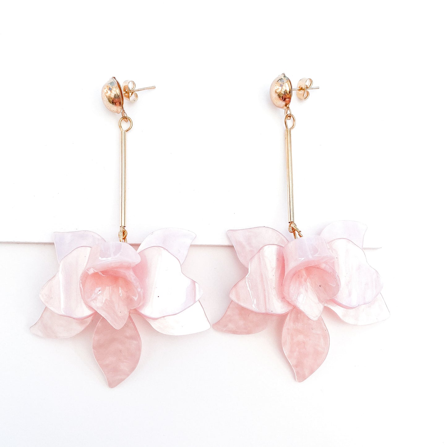 Francoise Pink Flower Earrings