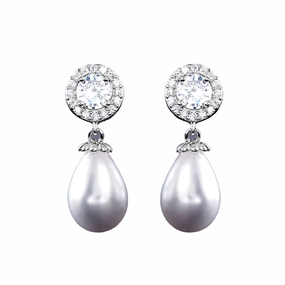 Promise Pearl and Crystal Earrings