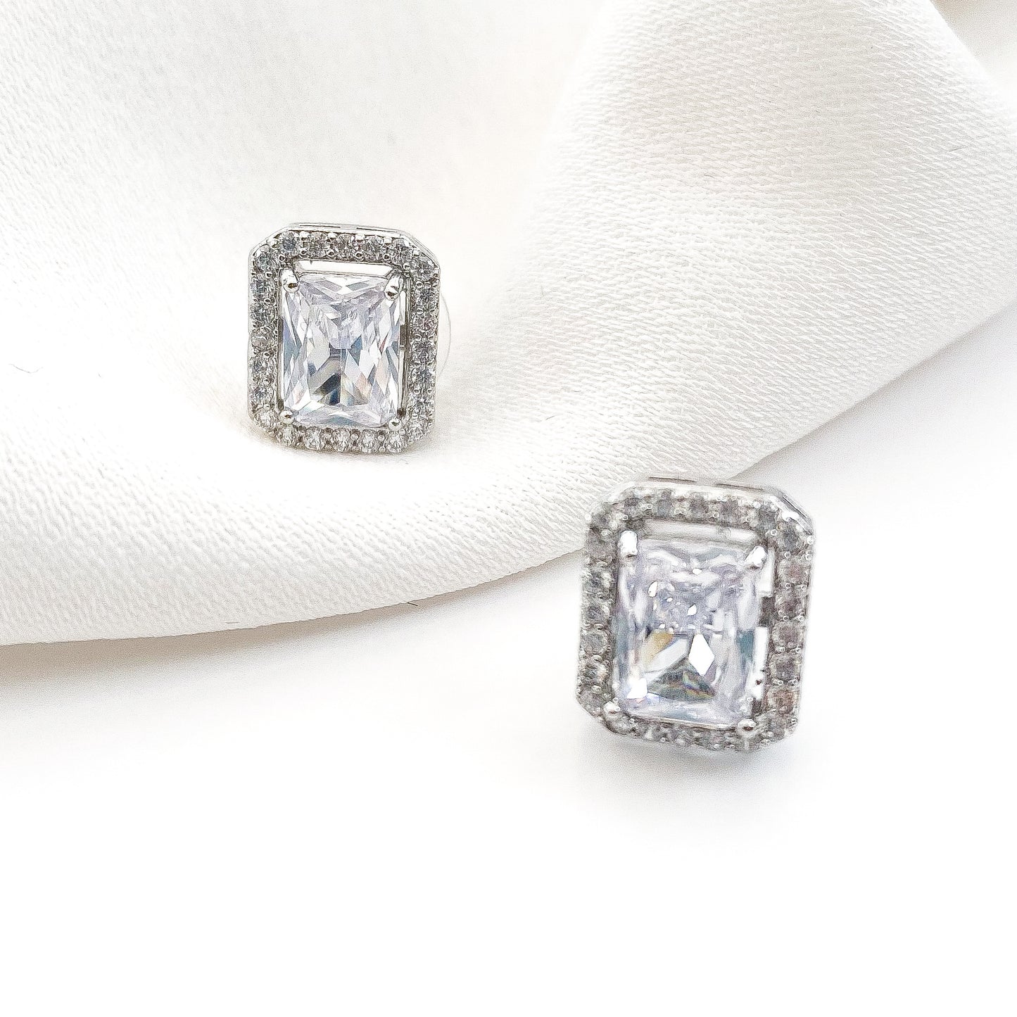 Rectangle Crystal Earrings