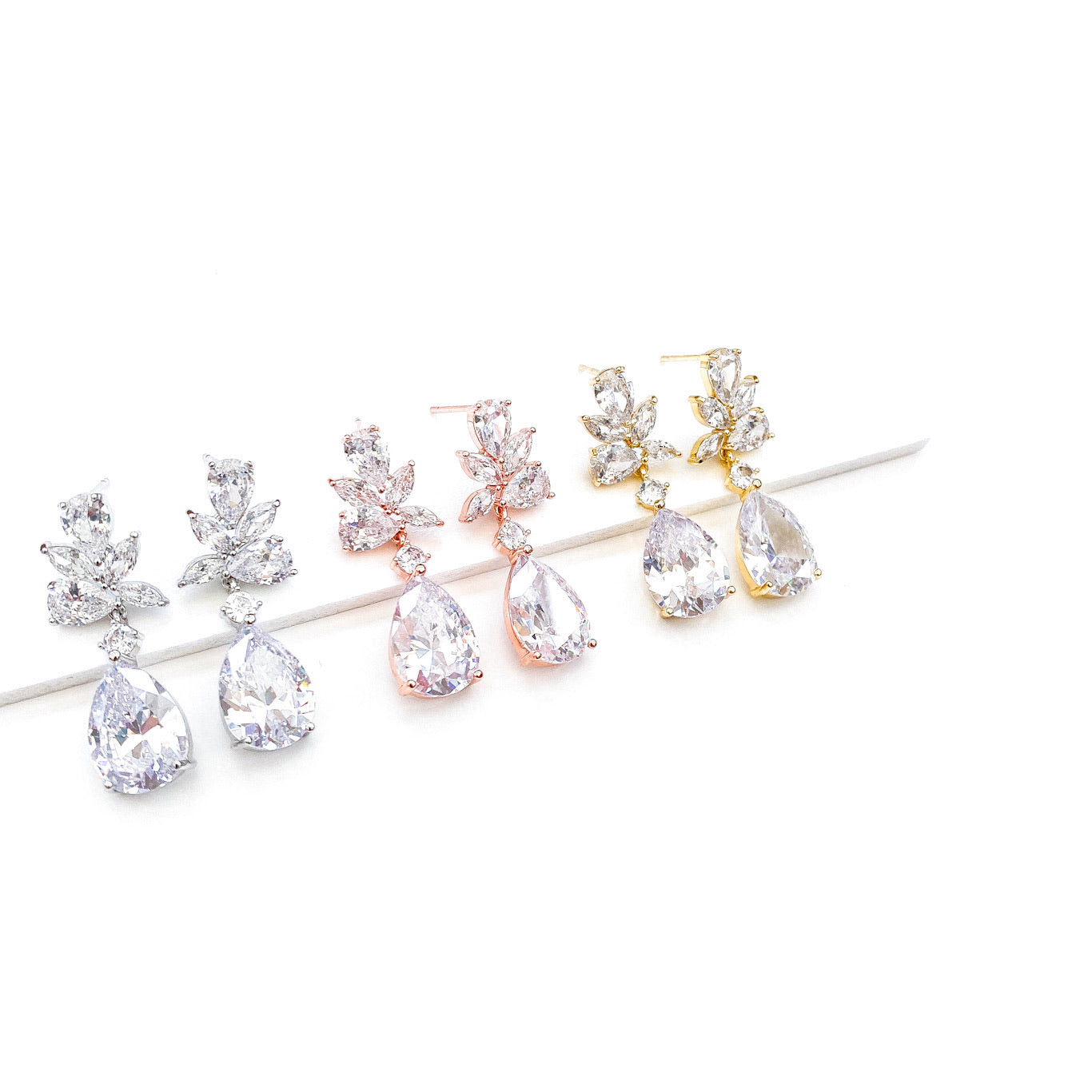 Adore Gold Flower Dangle Earrings