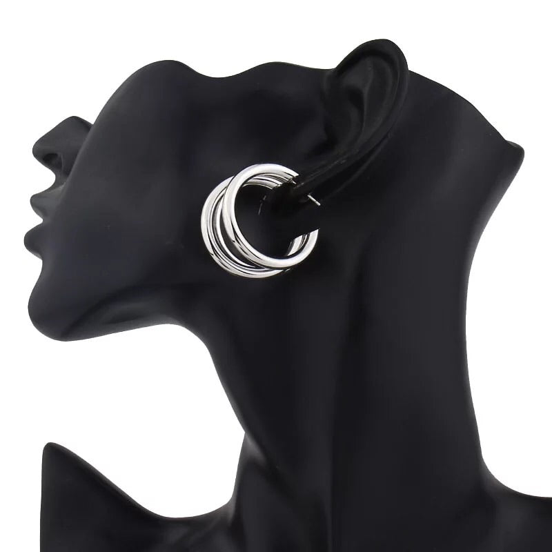 Triple Silver Hoop Earrings - Nicholls Jewellery