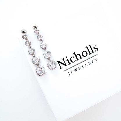 Cubic Zirconia Drop Earrings | Bridal, Bridesmaid & Occasion Jewellery