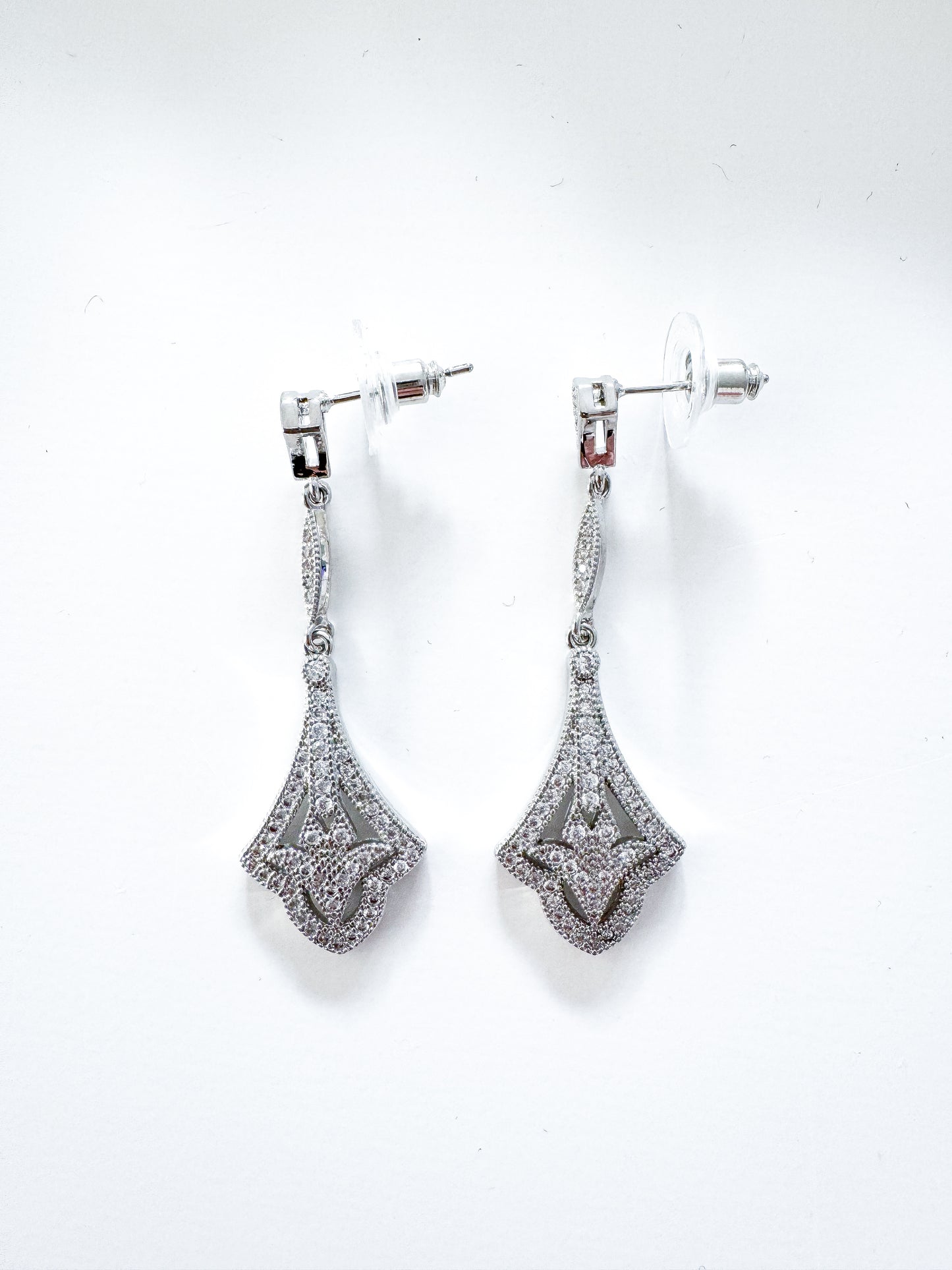 Geometric Art Deco Inspired Dangle Earrings