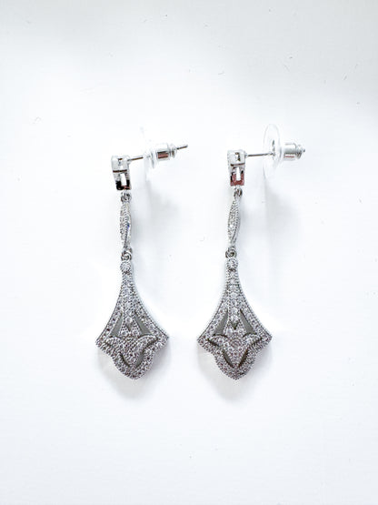 Geometric Art Deco Inspired Dangle Earrings