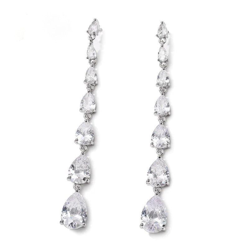 Luxury Water Drop Crystal Earrings