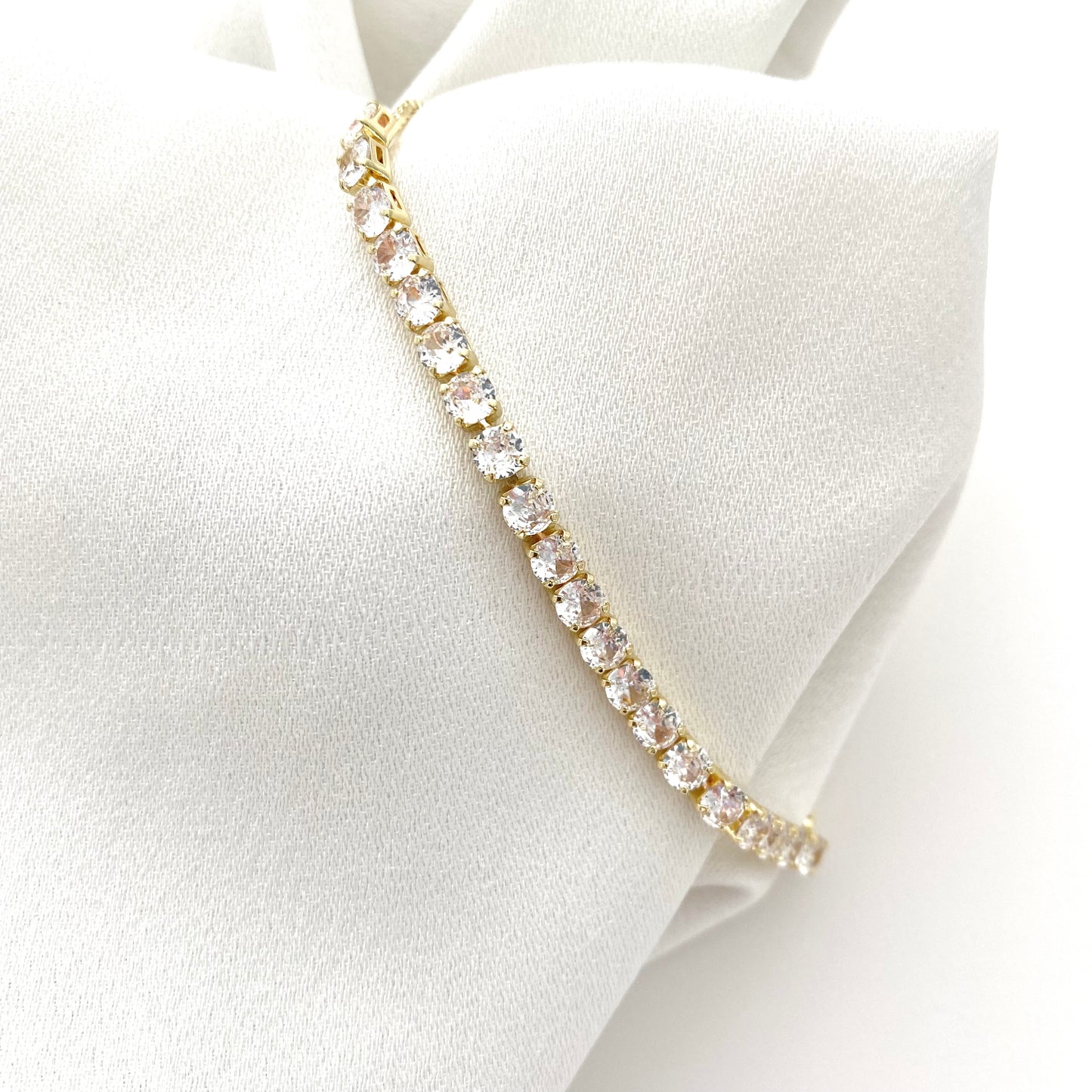 Gold Adjustable Tennis Bracelet