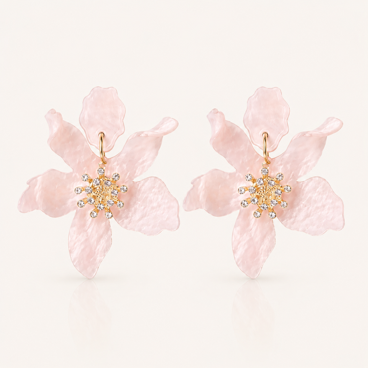 Romantic Pink Flower earrings