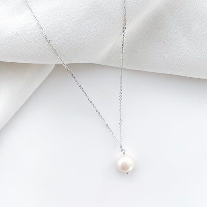 Wish Bone Crystal and Pearl Earring, Comb and Necklace Set