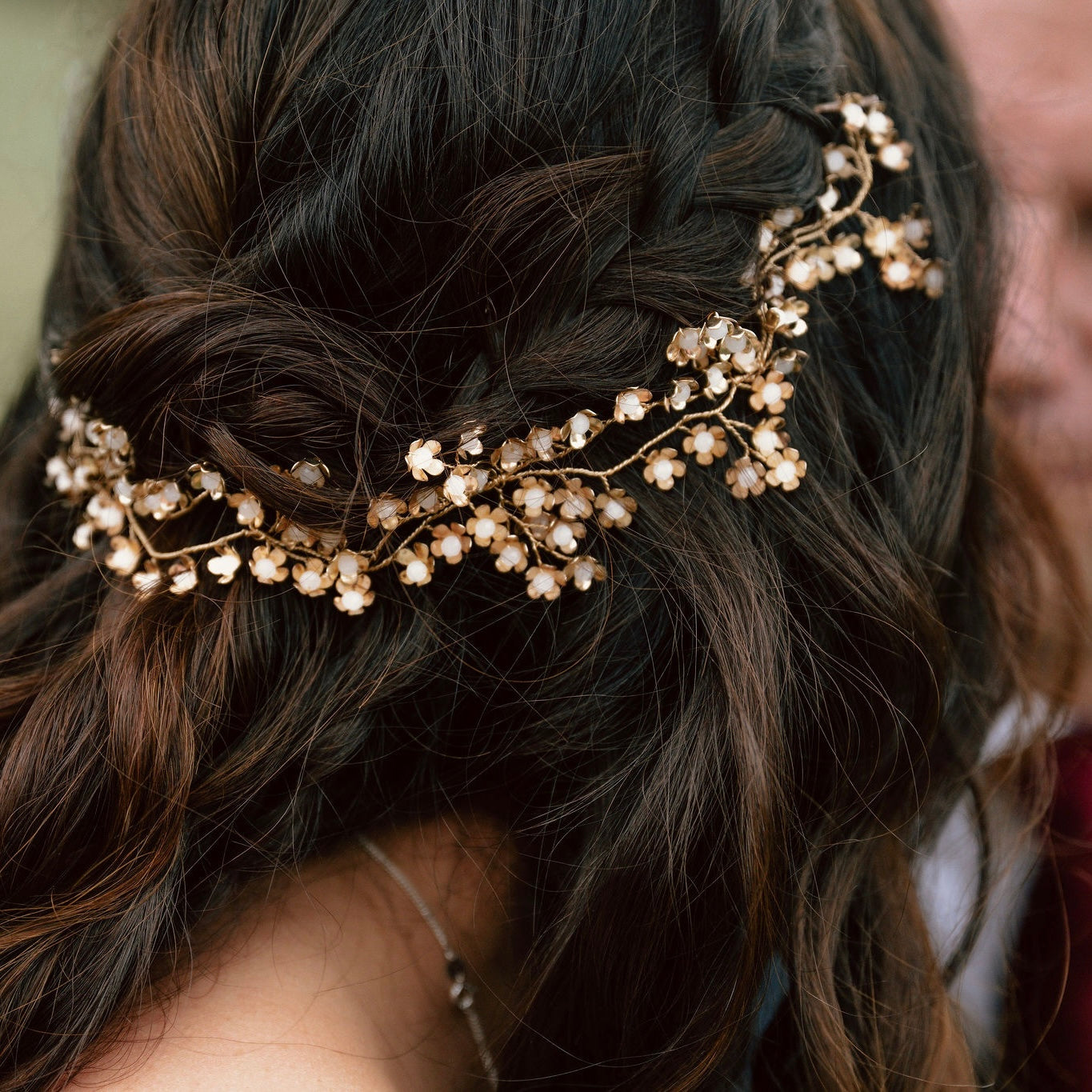 Petite Gold Flower Flexible Hair Vine