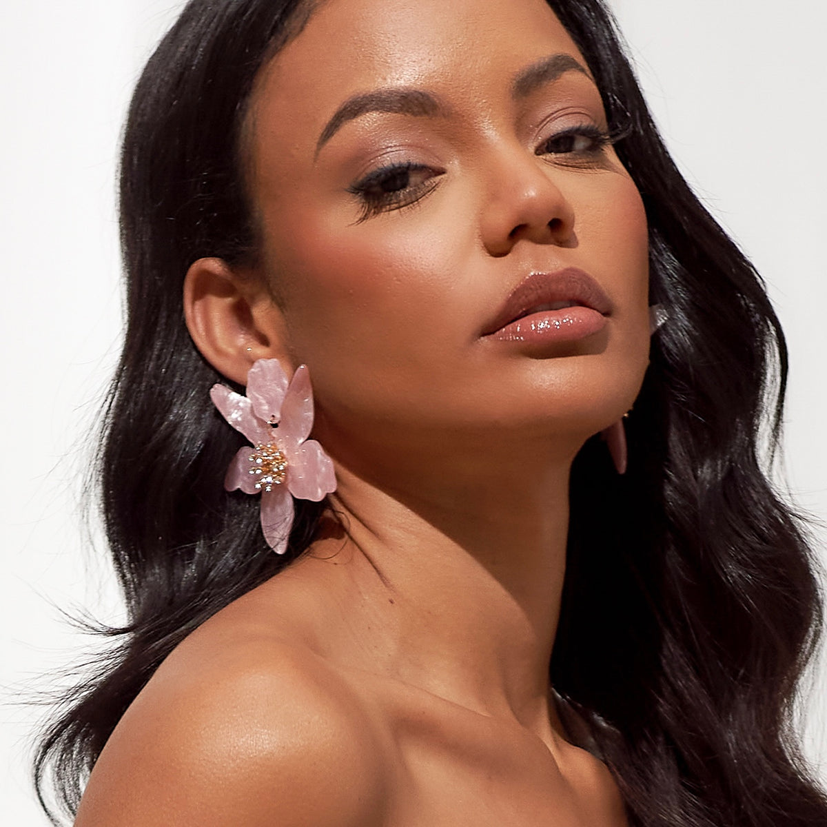 Romantic Pink Flower earrings